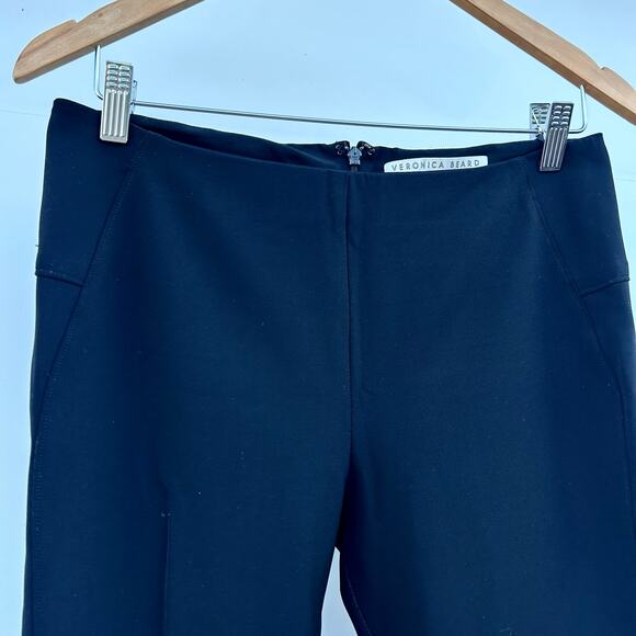 Veronica Beard Scuba Slim-Fit Pants Black Size 8 High-Rise Cropped Trousers - Picture 9 of 12